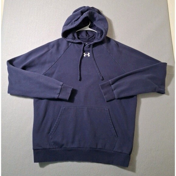 Under Armour Hoodie Mens Large Blue Pullover Sweatshirt Long Sleeve - Picture 1 of 7